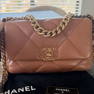 Chanel 19 Small Caramel Handbag
